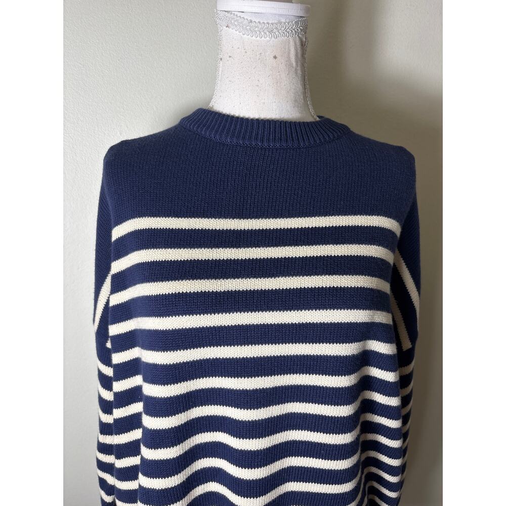 NWT Minnow Navy and Cream Stripe Knit Sweater Sz XL - Picture 2 of 5